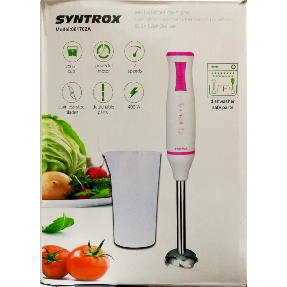 Syntrox  061707A Hand Blender Blender Tangan Plus Gelas Multifungsi