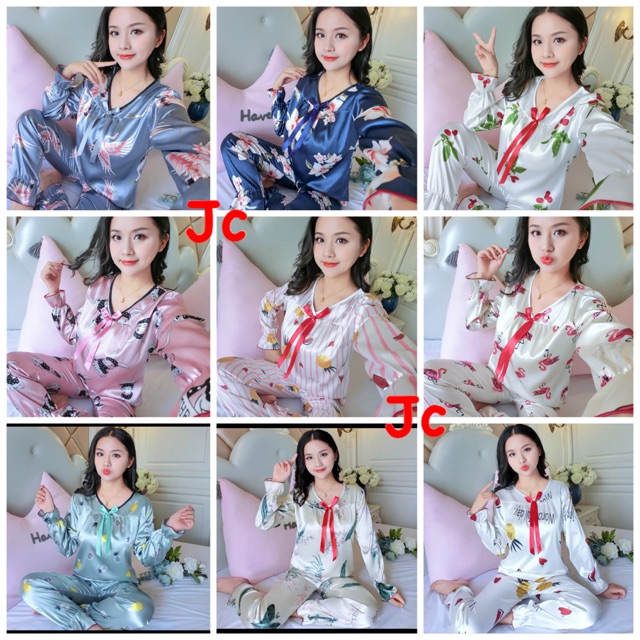 RESTOCK JC- Set Piyama BabyDoll Satin PP / Piyama Satin Import Premium / Piyama wanita Muslimah import Murah