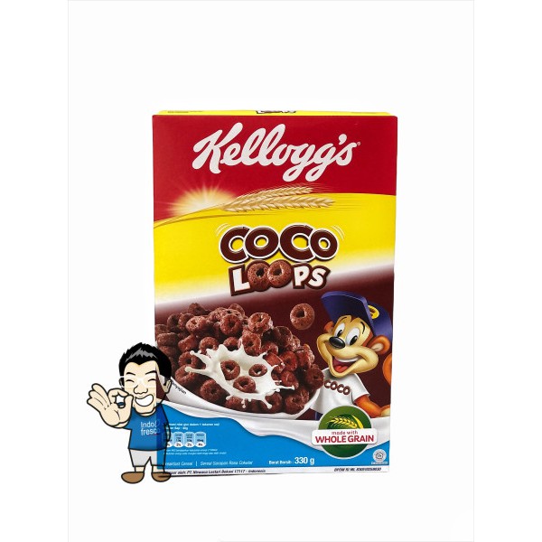 Kelloggs Coco Loops Cereal- Sereal Rasa Coklat 330g
