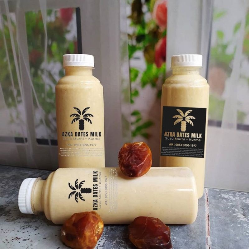 

Susu Kurma, Azka Dates Milk, 250ml Susu White Cream + Kurma, Tanpa Pengawet dan Gula