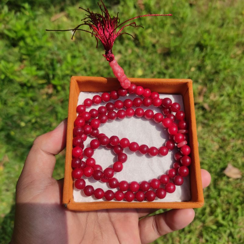 TASBIH BATU AKIK RED BARON PACITAN (N) FREE CINCIN BATU AKIK RED BARON (N)