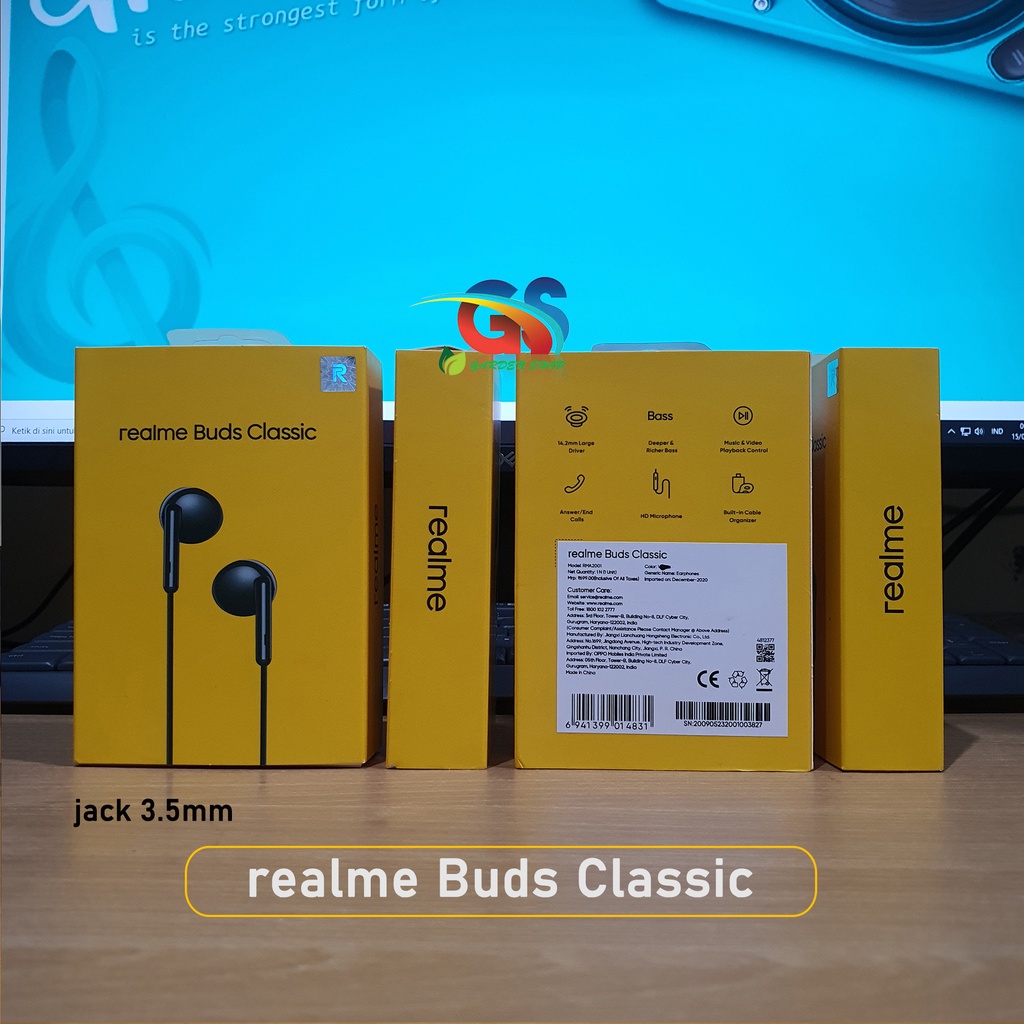 Headset Realme Clasic Original 100%