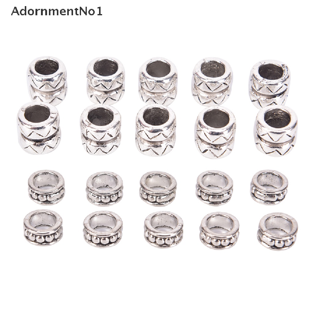 (AdornmentNo1) 10pcs / Set Cincin Stainless Steel Lubang 8mm Untuk Aksesoris Rambut Gimbal