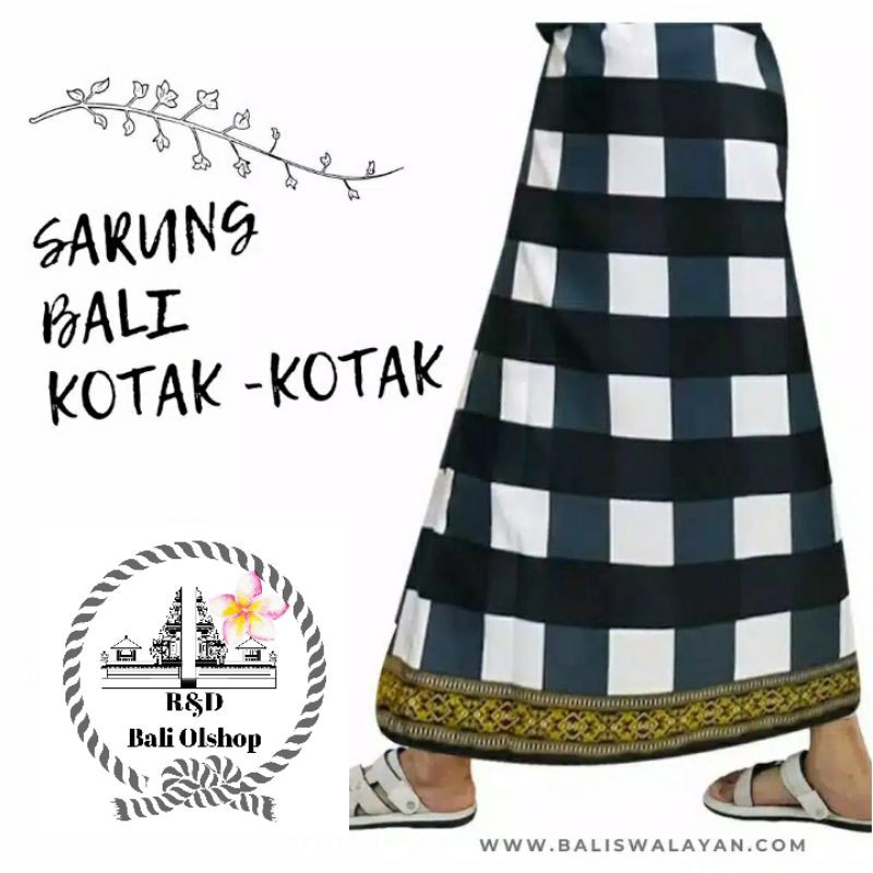 SARUNG KOTAK CATUR BALI | SARUNG KOTAK POLOS BALI