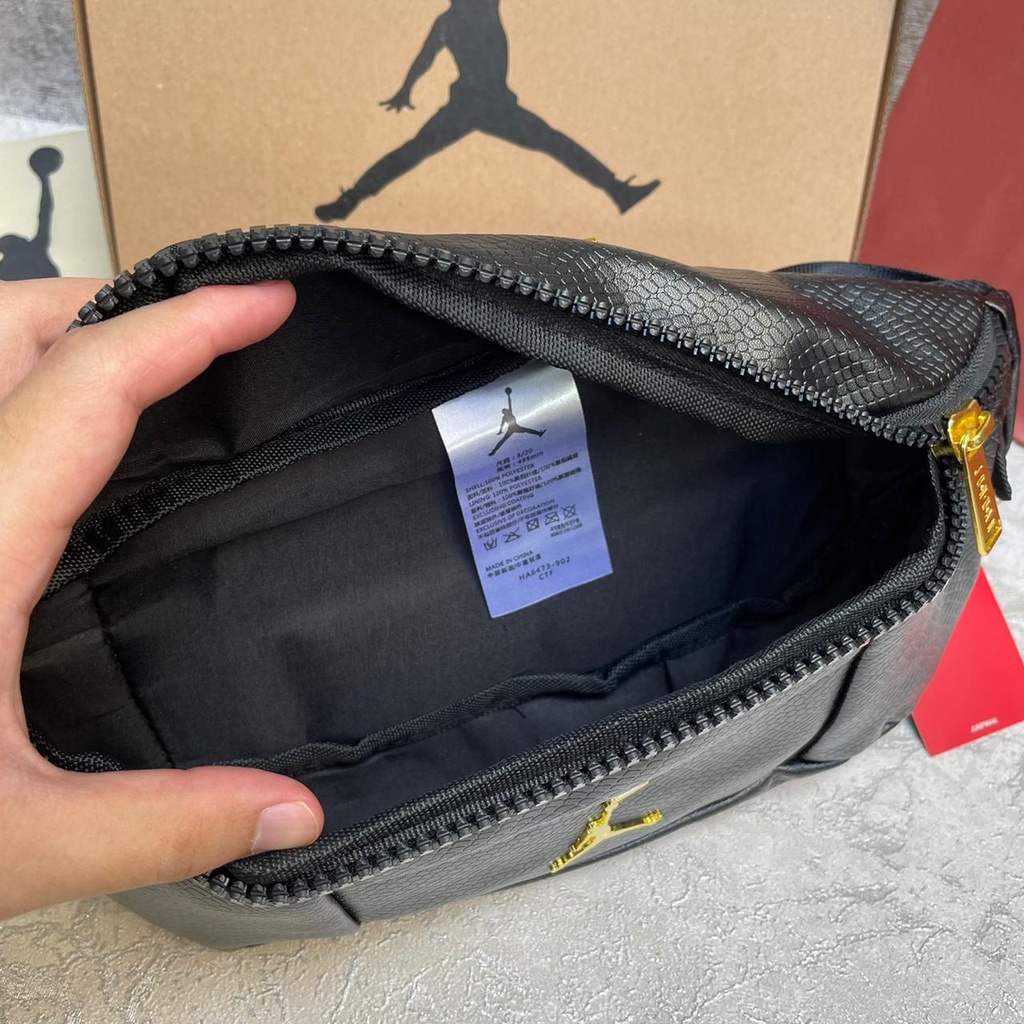 Air Jordan Waistbag Regal Gold FULLSET / Tas Jordan Tas Selempang Tas Pria Tas Wanita