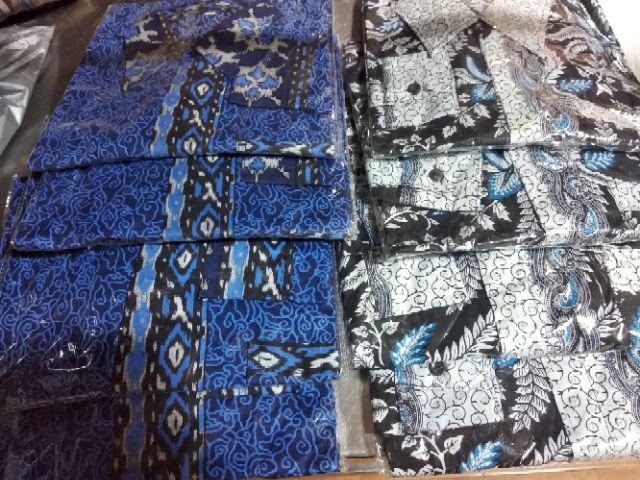 Havi Batik Hrb026 Kemeja Pendek Pekalongan Padi M L Xl Sogan Tulis Halus Kemeja Batik