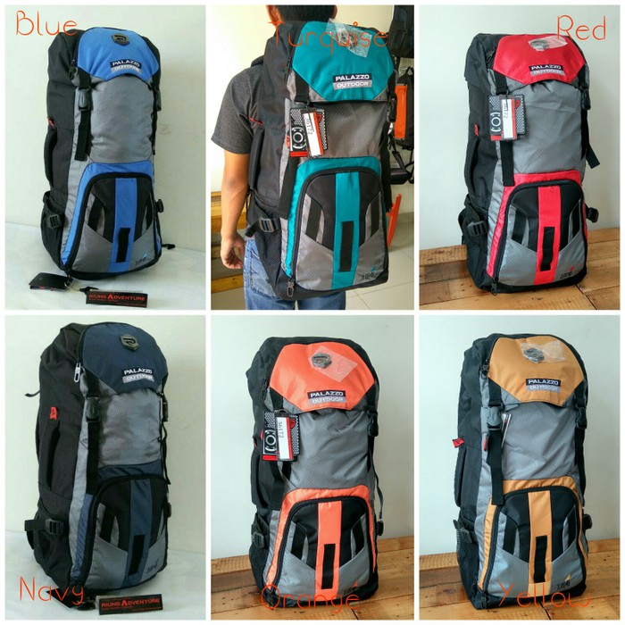 MUST HAVE TAS CARRIER PALAZZO 36172 BLUE 45L PLUS RC- TAS RANSEL GUNUNG-OUTDOOR - ORANGE TERLARIS