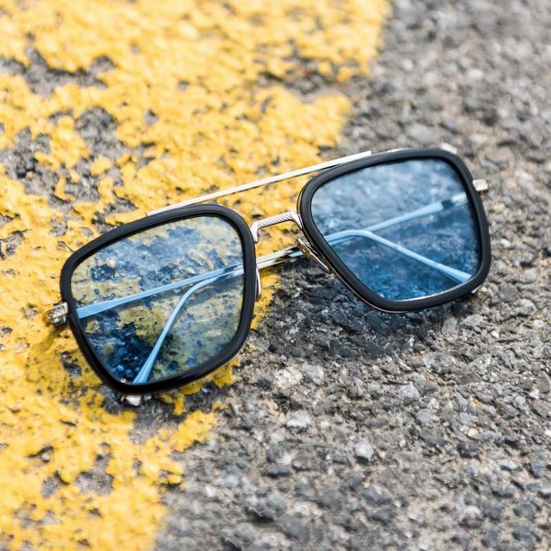 Bergaransi ! RBVTURAS Kacamata Tony Stark Steampunk HD Polarized Sunglasses - 66218