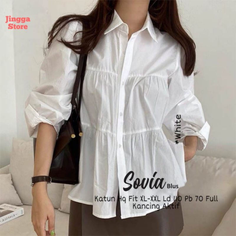SOVIA BLUS / BLUS WANITA / BAJU WANITA LENGAN PANJANG BAHAN KATUN HQ