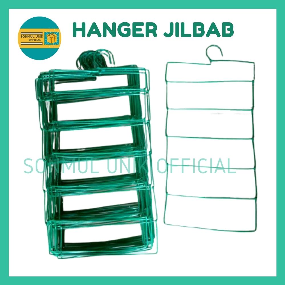 HANGER JILBAB ANTI KARAT/GANTUNGAN JILBAB BESI 5 SUSUN