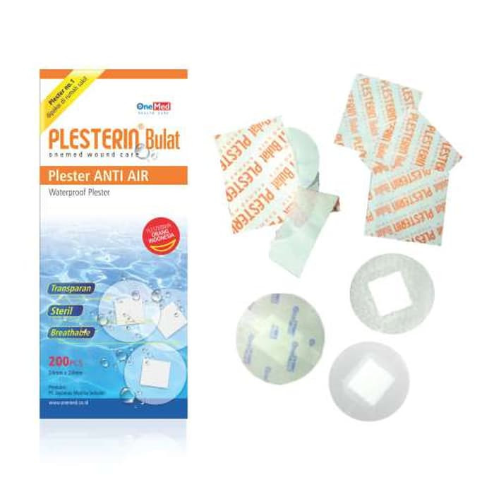 New Plesterin Bulat PE Transparan Anti Air OneMed box isi 200pcs