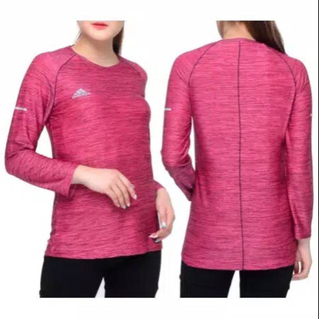  Baju  running gym olahraga  lengan  panjang  cewek ladies 