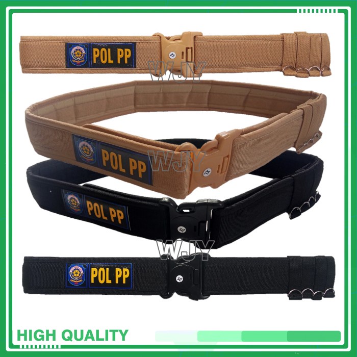 KOPEL PDL POL PP SABUK KOPEL TACTICAL IKAT PINGGANG LOGO SATPOL PP