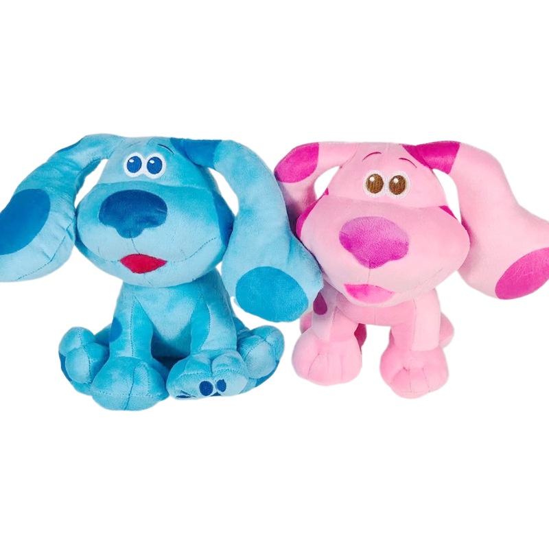 Clues &amp; You 20cm Warna Biru Mainan Boneka Kucing Dalmatian Bahan Plush Lembut Untuk Hadiah Ulang Tahun Anak