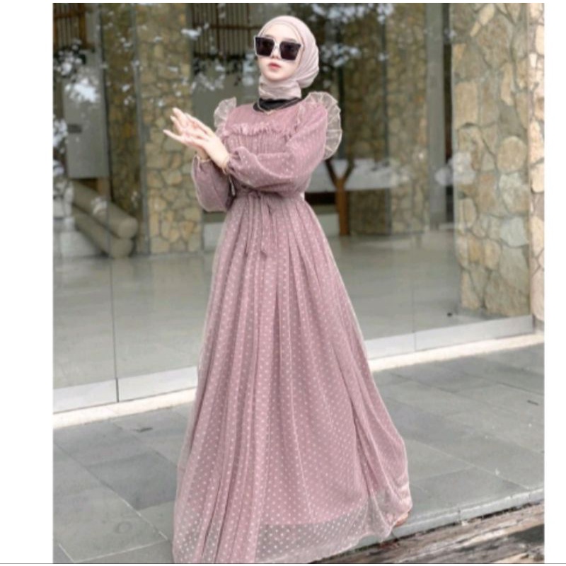 MARBELLA DRESS | GAMIS MUSLIM DOTY BRUKAT FASHION MUSLIM