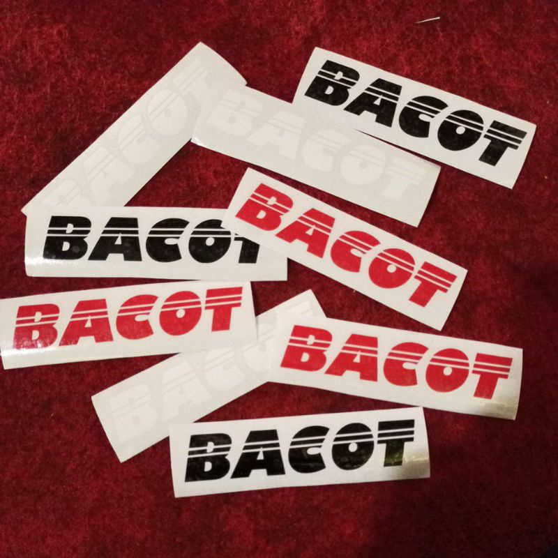 STICKER CUTTING BACOT HITAM,PUTIH,MERAH