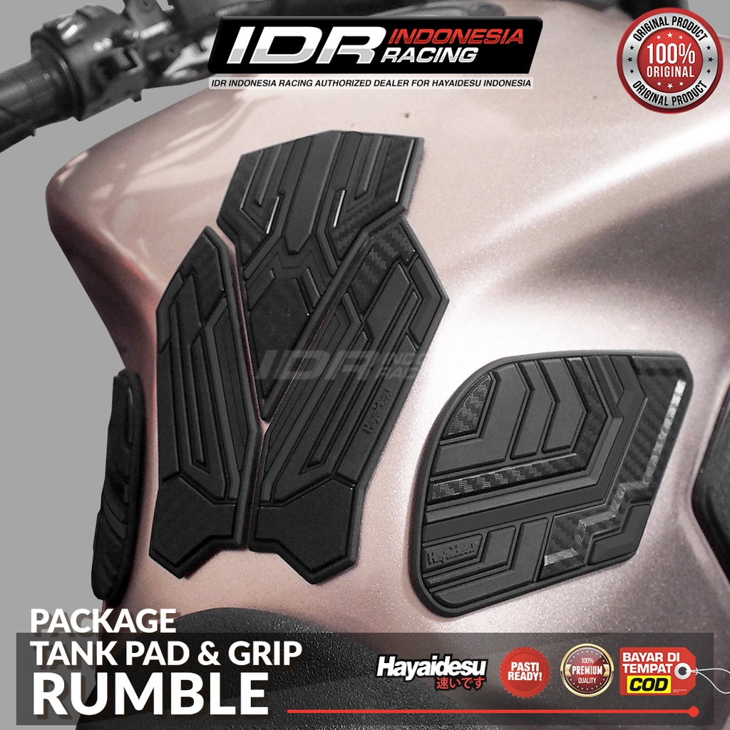 Hayaidesu Tank Grip &amp; Pad Universal Motorsport THE RUMBLE Paket Package