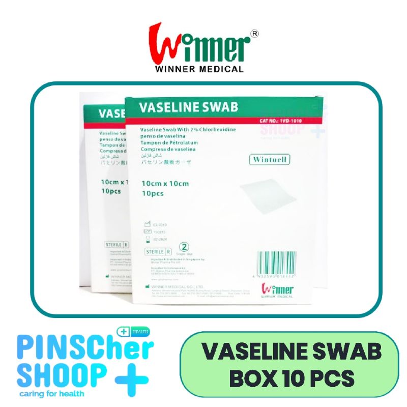 VASELINE SWAB 10 X 10 CM WINNER ISI 10 PCS / BOX