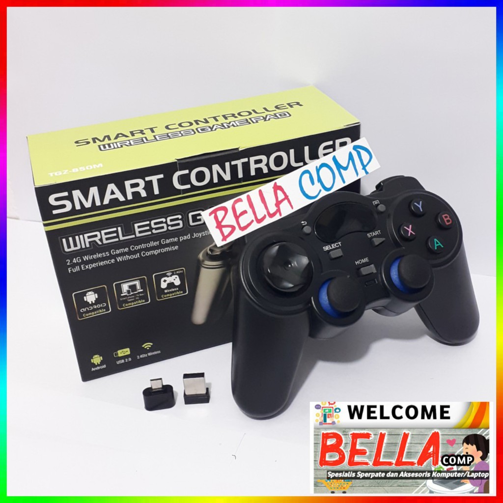 Stick stik/joystick/Gamepad Wireless 2.4GHz Joystick Universal untuk Android TV Box, PC,Android