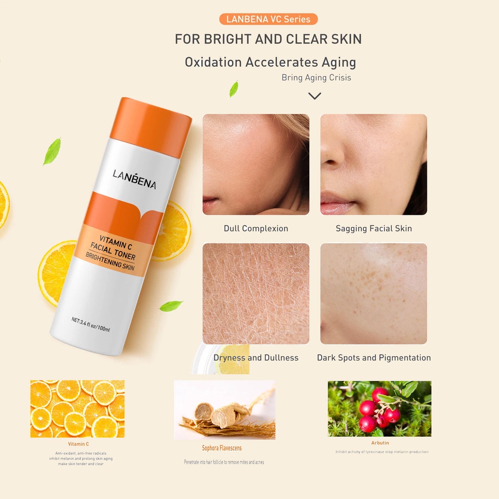 [BPOM] Lanbena Vitamin C Cleanser | Toner | Cream | Eye Serum