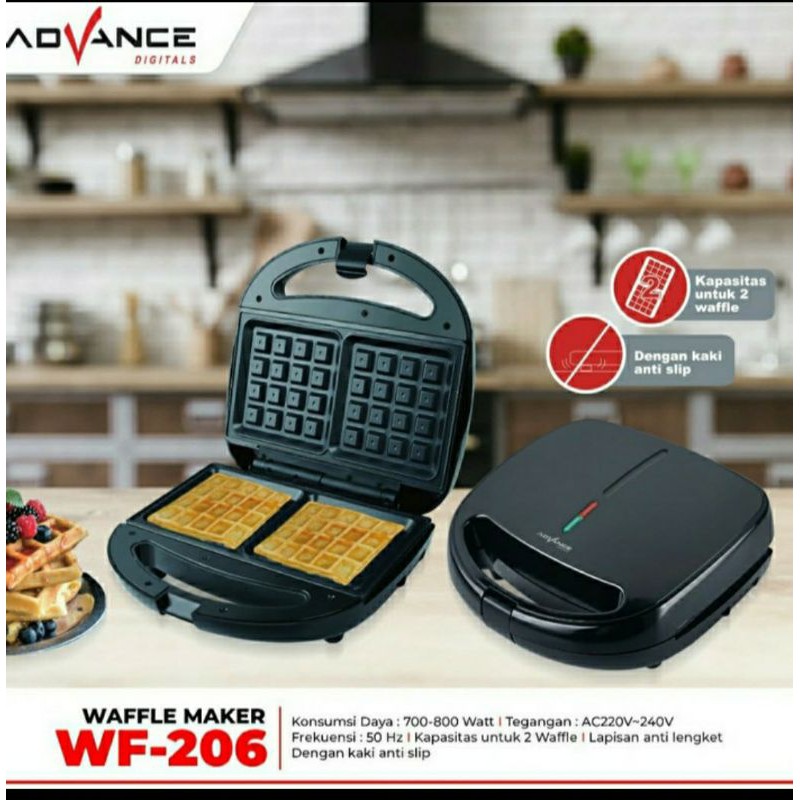 ADVANCE WAFFLE MAKER/CETAKAN WAFFLE WF-206