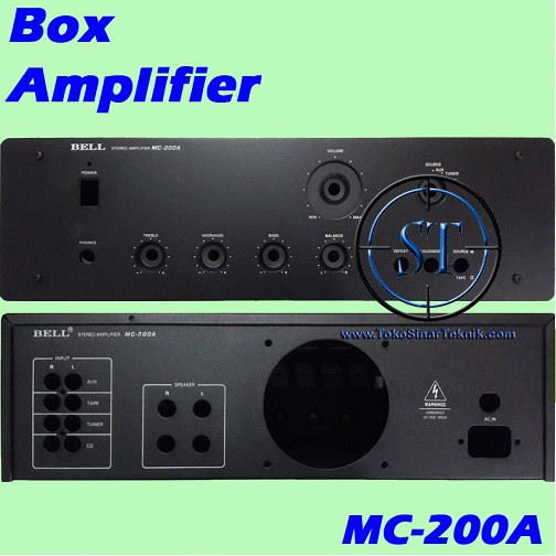 Box Power Amplifier Mc-200A Box Power Amplyi Tone Control  Bell M 200A