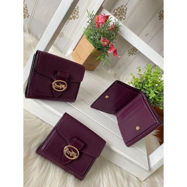 Coach 6654 georgie small wallet boysenberry nwt