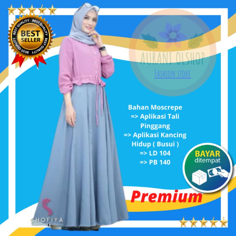 Gamis Pakaian Muslim, Baju Gamis Wanita Dress Model Terbaru  Pakaian Wanita Anjani Maxi