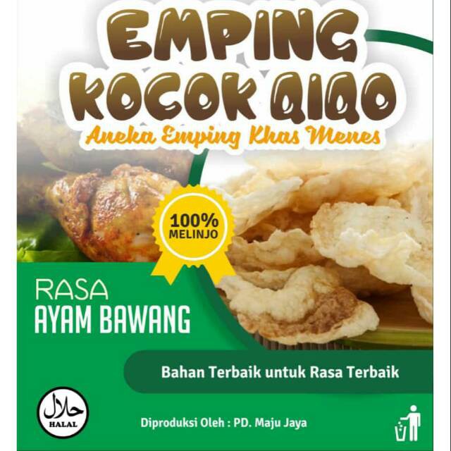 

Emping kocok rasa ayam bawang asli menes pandeglang banten - POBG1309