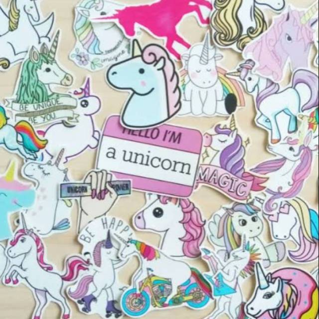 

STIKER ESTETIK UNICORN LUCU BUAT CASING HP DAN NOTE BOOK