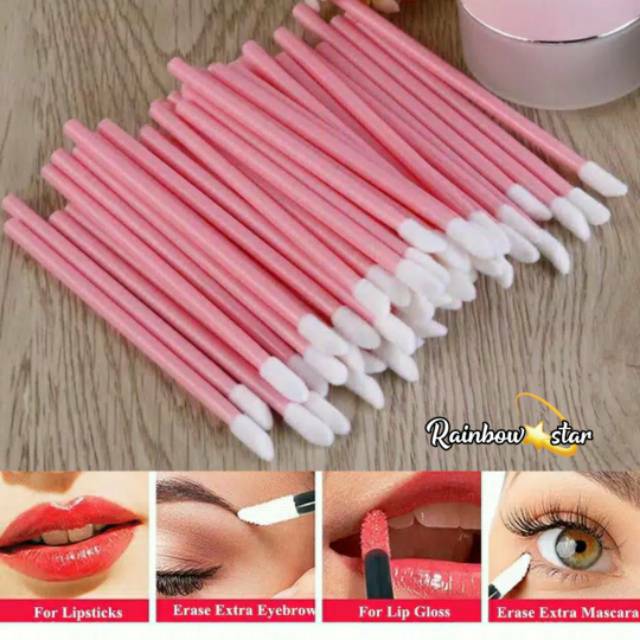 Disposable Lip Brush 50pcs / Lip Wand / Kuas Bibir / Disposable Lip Gloss