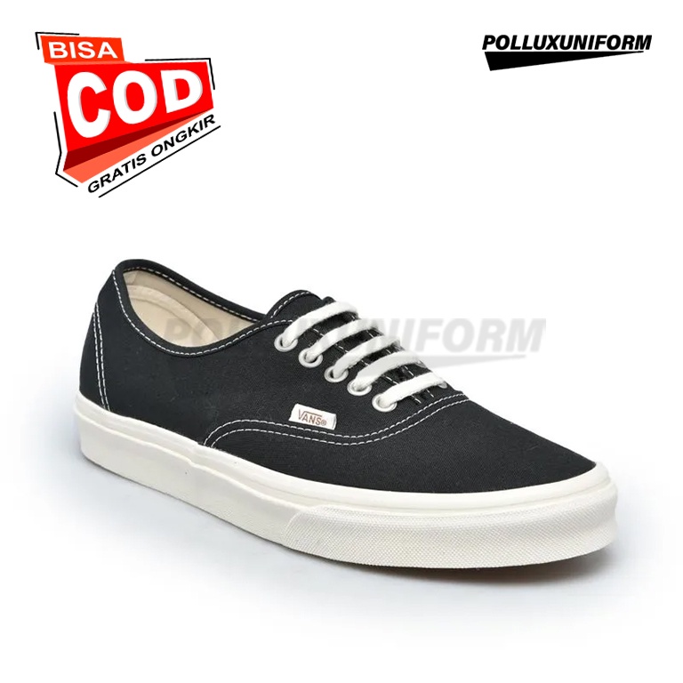 Vans authentic black white OG Big Sale sepatu pria dan wanita BONUS KAOS KAKI