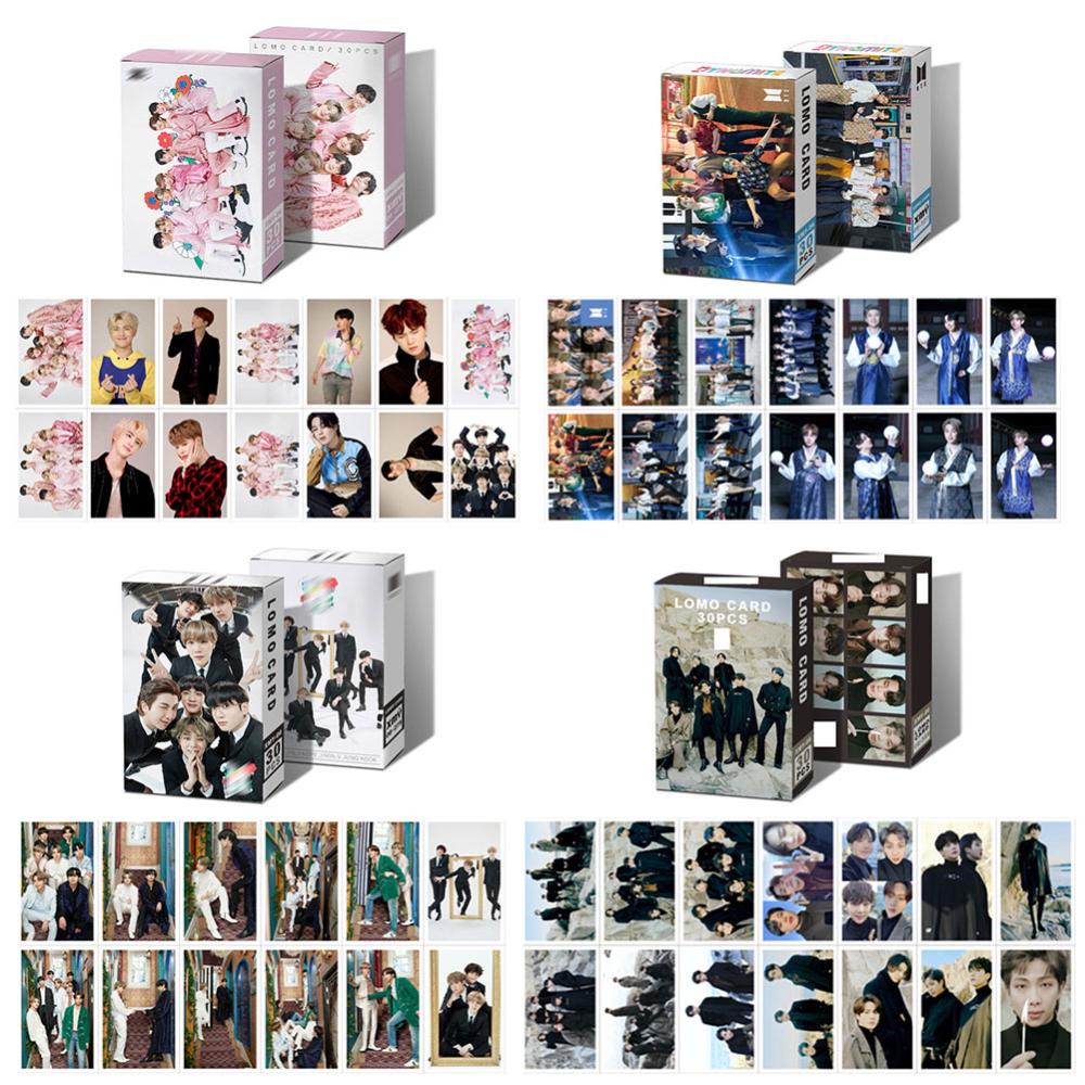 Timekey 30pcs / set Kartu Lomo Foto Polaroid Kpop BTS Bangtan Boys Blackpink L4Y3 Untuk Koleksi