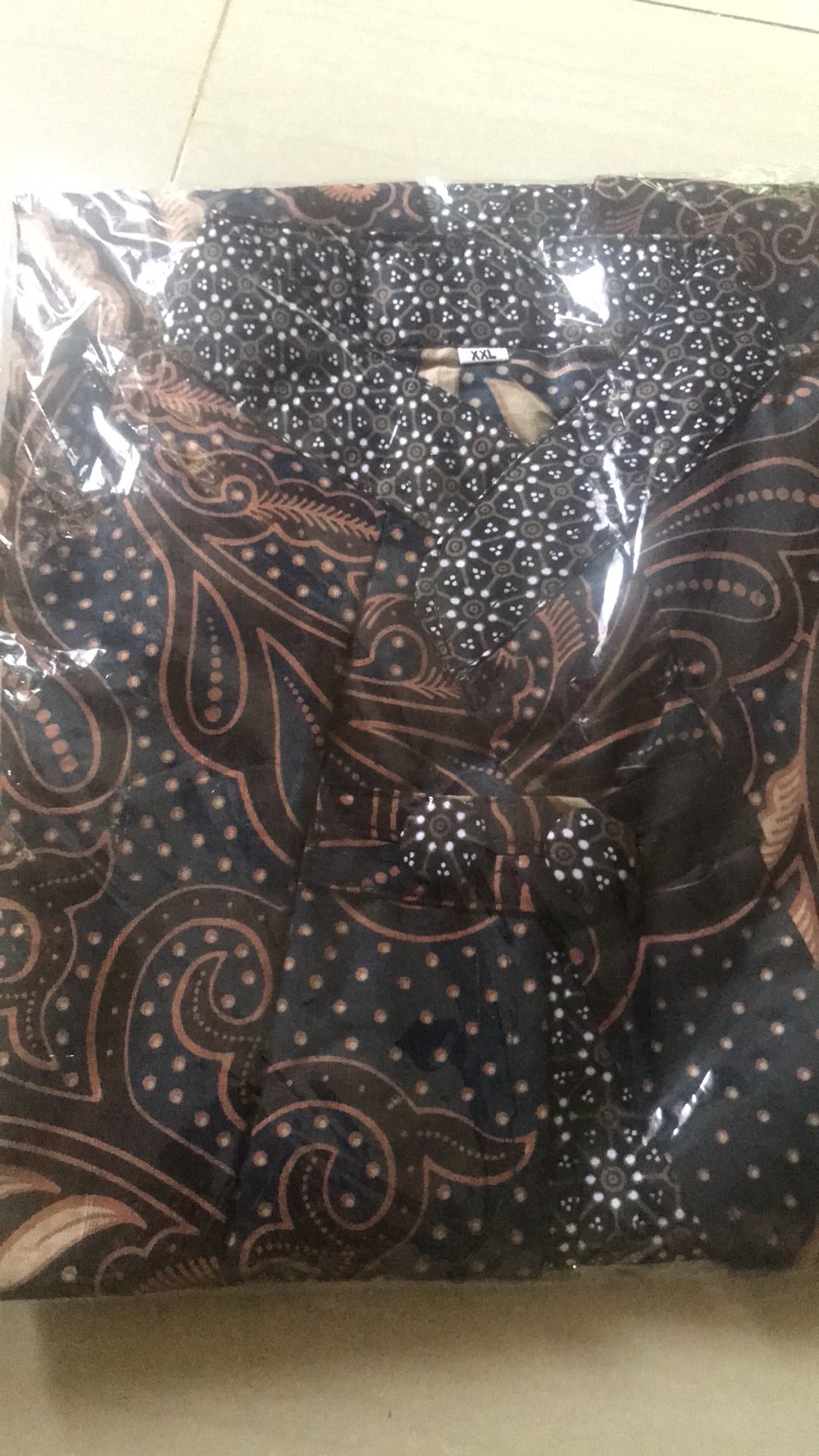Tey-17 Batik Wanita Asj Sa Hrb026 Kenongo Kemeja Tosca Pendek