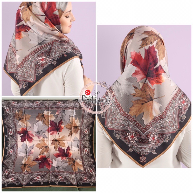 JILBAB TURKI SEGI EMPAT KARACA ORI HIJAB TURKI MEWAH 90 cm