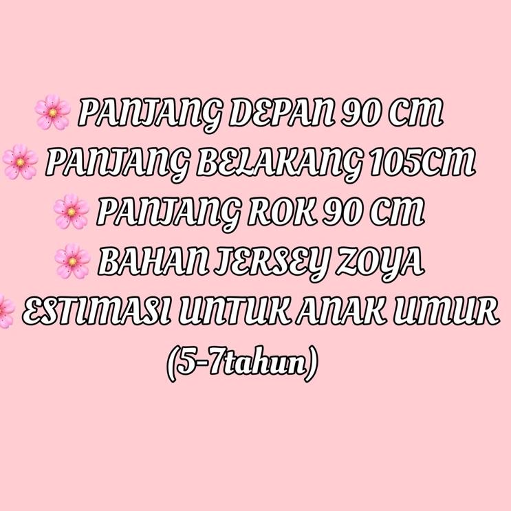 (TERLARIS) Mukena Anak Renda Usia 5 - 7 Tahun Jersey Zoya