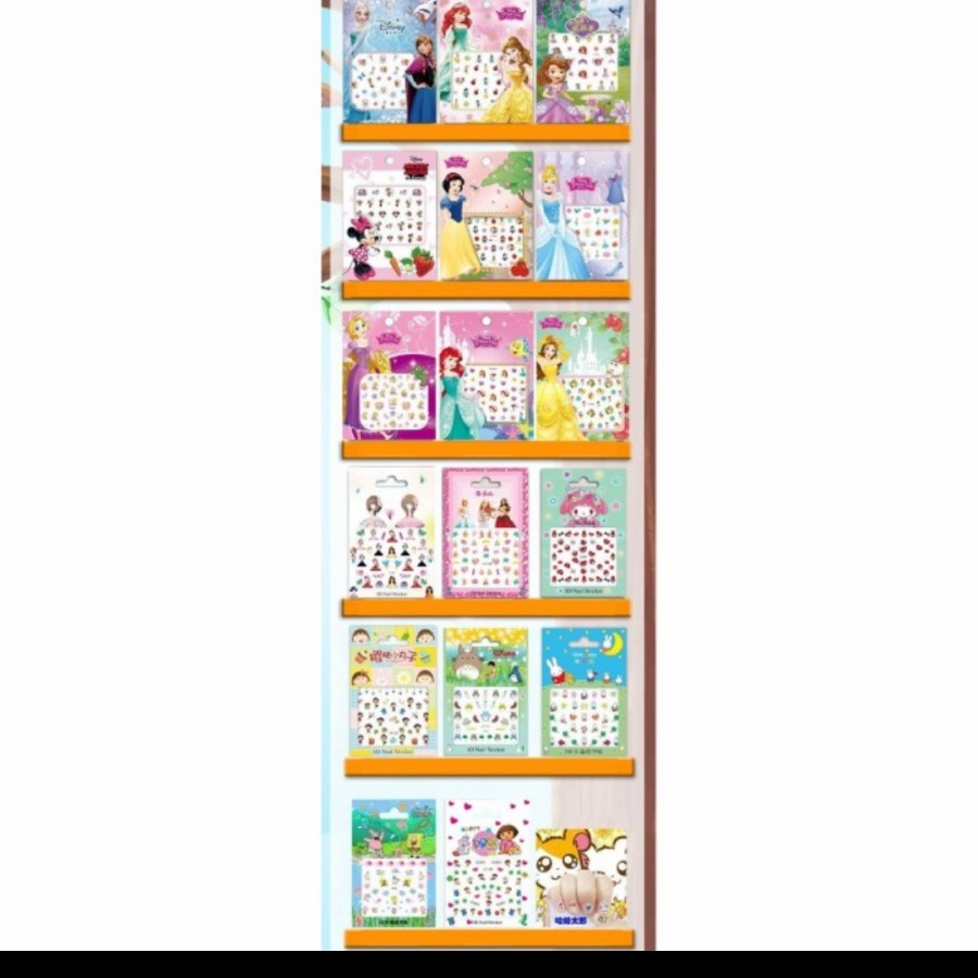 Sticker Kuku Anak Stiker Nail Art Lucu Finger Karakter Kartun Hand Set