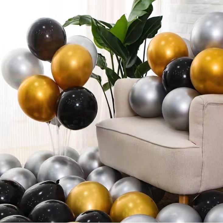 Balon latex metalik chrome / metalic balloon chrome 10inch (isi 50) balon  balon huruf  balon latex balon ulang tahun