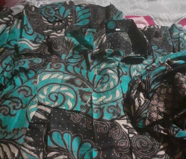 Batik Couple Modern • Gamis Batik Couple • Batik Couple Keluarga Terbaru Motif Puser Hijau Ori Bcp
