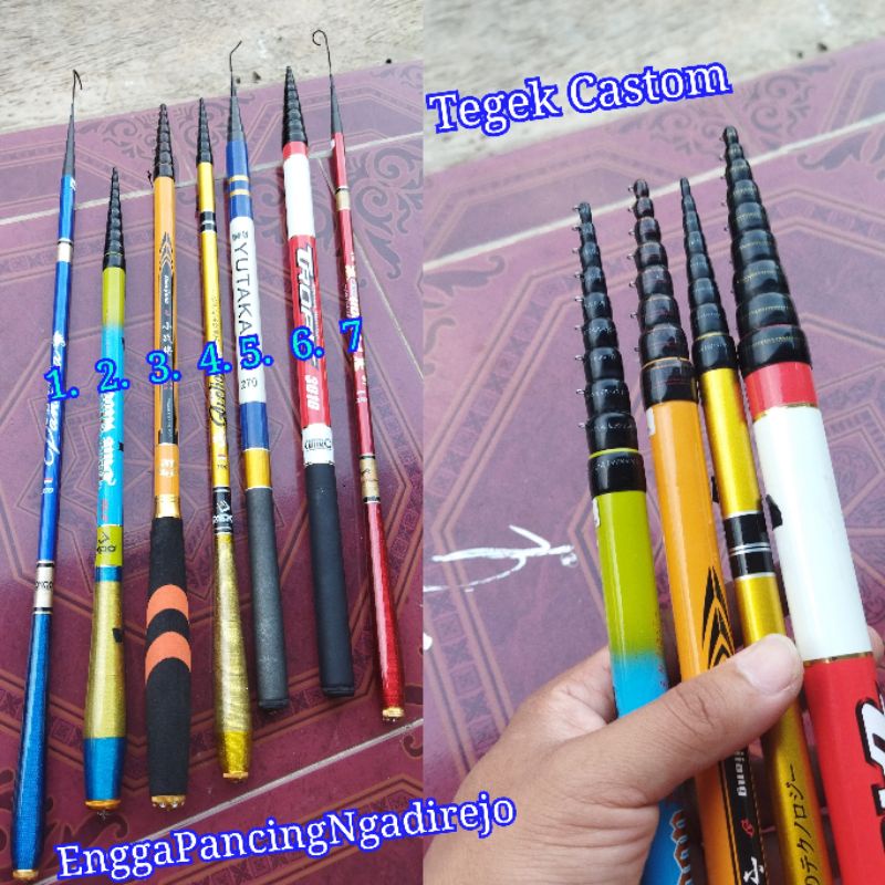 Joran pancing tegek / ingat tanya dulu baru pesan Joran castom / kolongan neklin temanggung an / jor