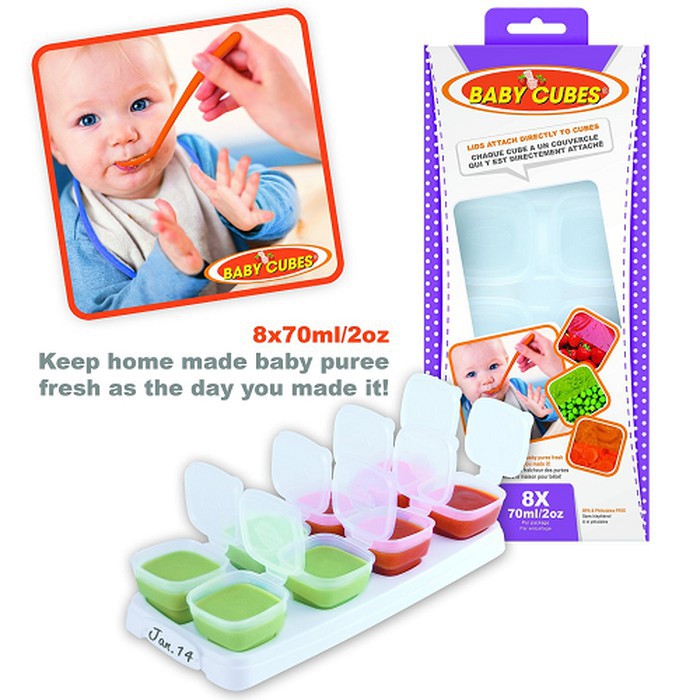 Baby Cube 70ml Isi 8 / 140 ml Isi 4 Cups MPASI Babycube