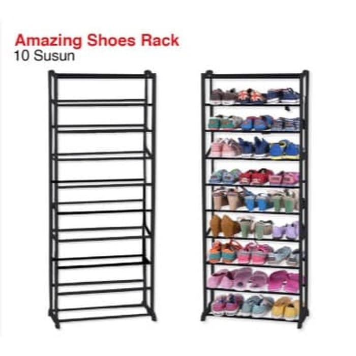 RAK SUSUN SEPATU 10 TINGKAT (AMAZING PORTABLE SHOE RACK)