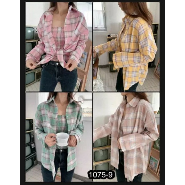 KEMEJA ANDIN 2 suzy tartan KOTAK" IMPORT TERLARIS