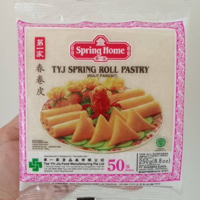 

SH Kulit Lumpia Spring Roll Pastry 50 lembar 250 gram bo