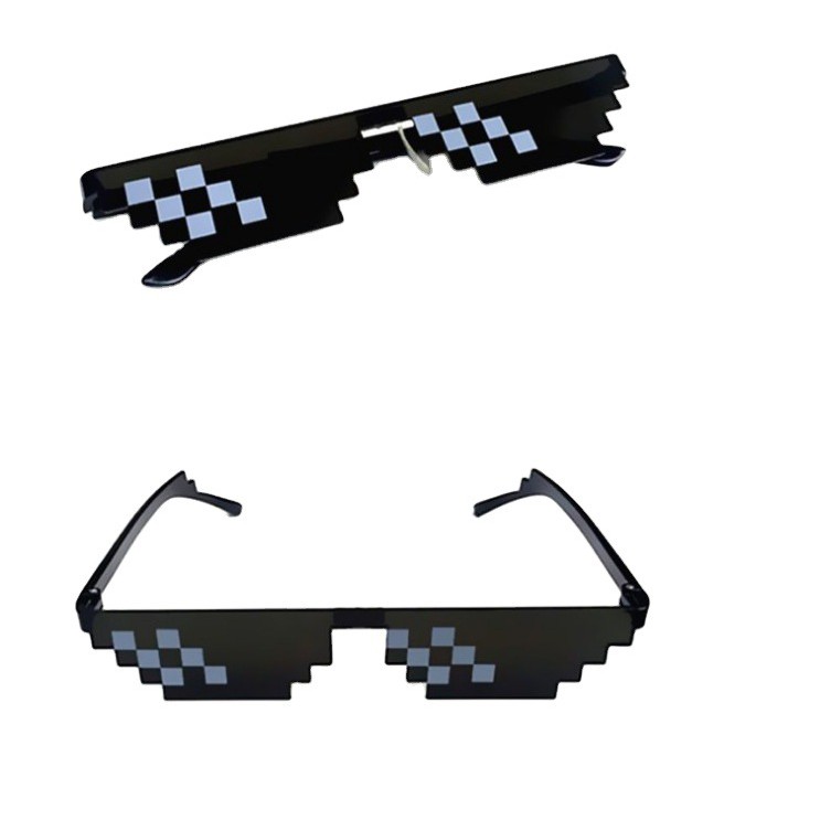 GO!KC094 KACAMATA THUG LIFE KACA MATA DOUBLE MOSAIC FASHION GAYA KOREA SUNGLASSES UNIK COD