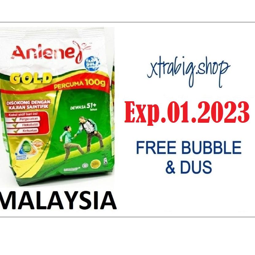 

(PRODUK S0LTR) Anlene Gold 1 kg Original Dewasa 51+ 1000gr 5X Kemasan Import Malaysia Asli 51 plus