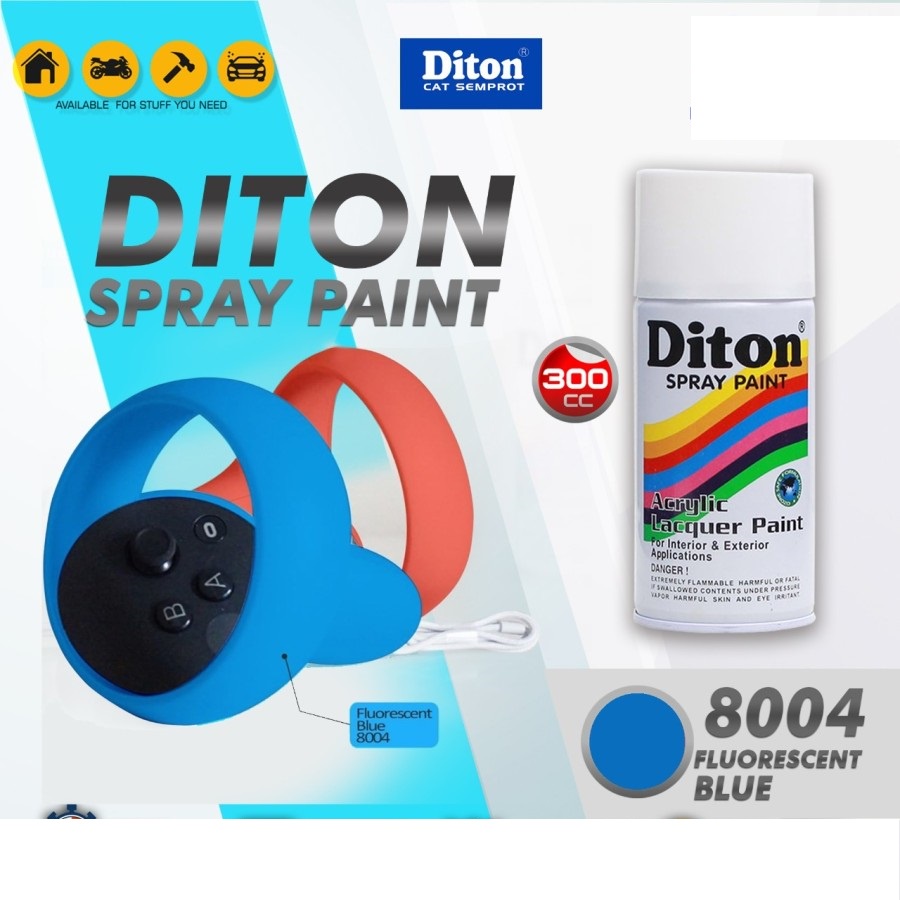 CAT SEMPROT DITON 300CC - FLUORESCENT BLUE 8004