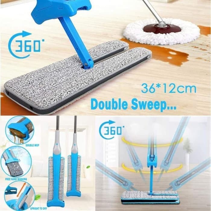 Alat Pel Lantai 360derajat SWITCH N CLEAN MICRO FLAT MOP Kain pel