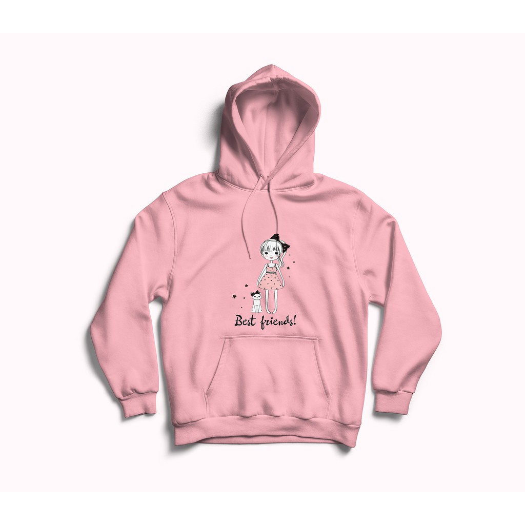 HOODIE WANITA BEST FRIENDS - ATASAN LUCU PREMIUM