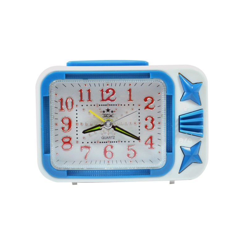 Jam Weker Kring Melody Bell Dual Mode Jam Beker Alarm Clock Minimalis Warna Putih Free Baterai